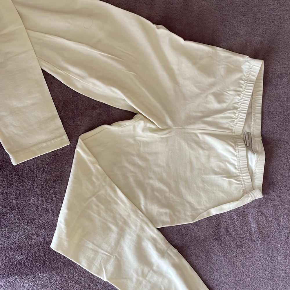 Newport News vintage legggings made in the U.S.A 95% cotton size large off white